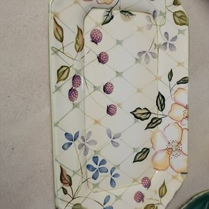 Hand painted multi color decorative platter